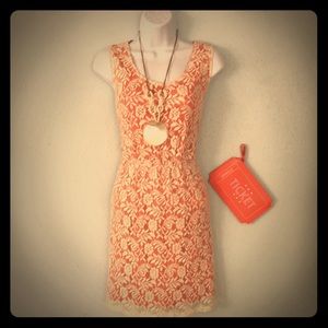 Orange & Lace dress